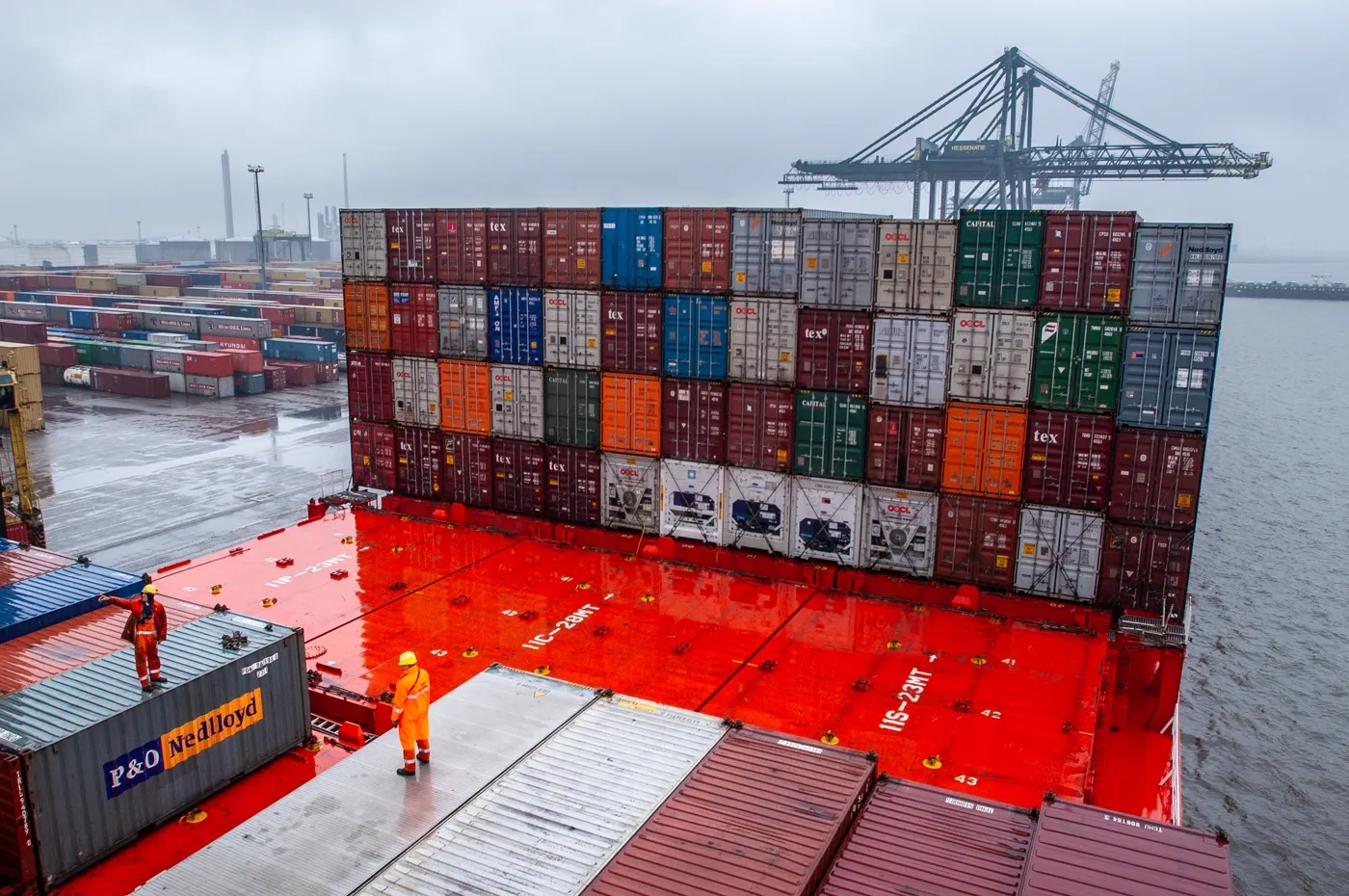 Warehouse packaging staged for export shipment